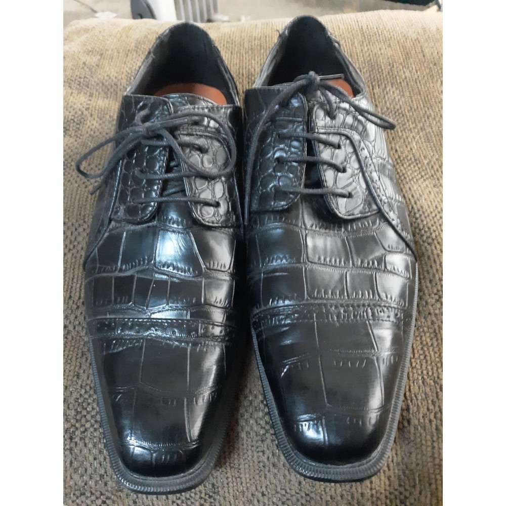 Mens Antonio Cerrelli Elite Blk Dress Shoes Sz 9.5